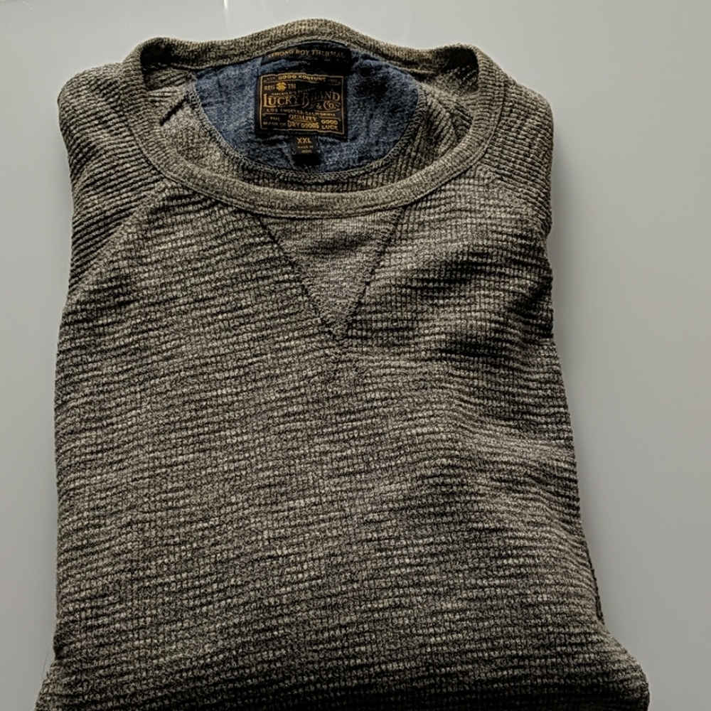 Men's Lucky Brand XXL Gray Sweater